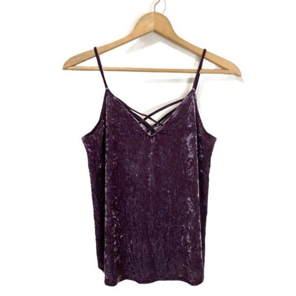 American eagle crushed velvet tank top